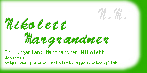 nikolett margrandner business card